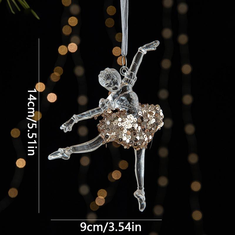 Рождественская прозрачная рождественская елка 1 Акриловые подвески Украшения Блестки Сцена Установка Реквизит