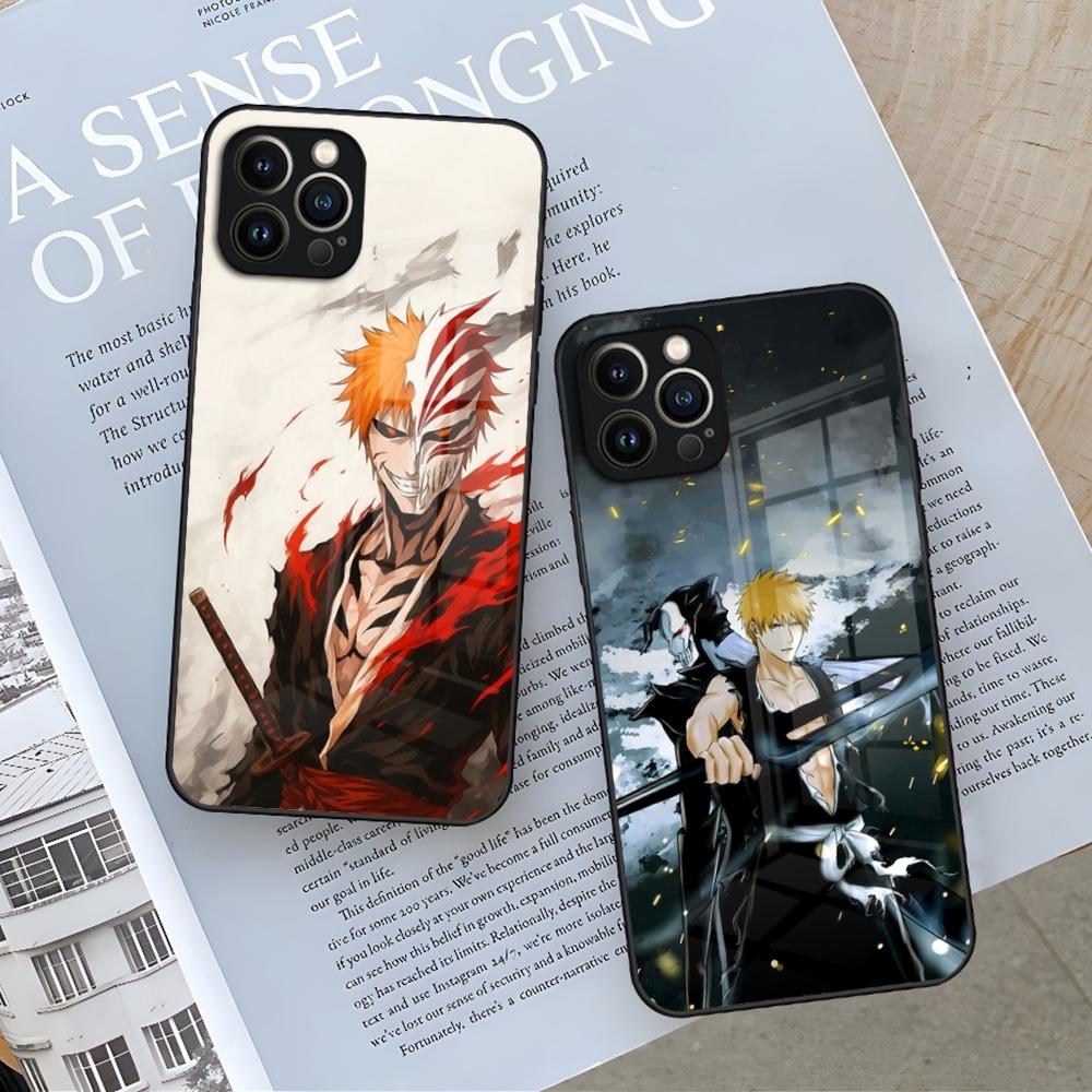 Чехол для телефона Bleach Kurosaki Ichigo для Iphone 17 16 Air 15 14 12 11 13 Pro Max Mini X Xr Xs Se Puls стеклянная крышка