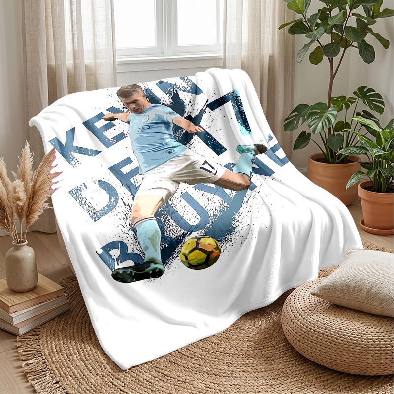 Kevin De Bruyne Theme blanket Soft Flannel Blanket Plush Throw Blanket Cozy Sofa Bed Blanket for Home Decor