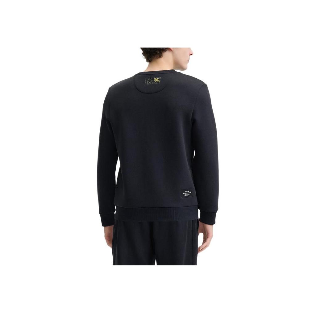 New FILA x LUSUO Sweatshirt Men Jet Black F11M448219F-BK