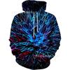 Mens Hooded Sweatshirt With Digital Print Loose Fit Long Sleeve Casual Pullover Daily Wear