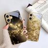 Золотой Цыпленок Роскошный Для iPhone 16E 15 Pro 14 13 Plus 12 mini 11 15Pro 14Max 13Plus XR Xs X 16 Pro Max Золотой стеклянный чехол для телефона