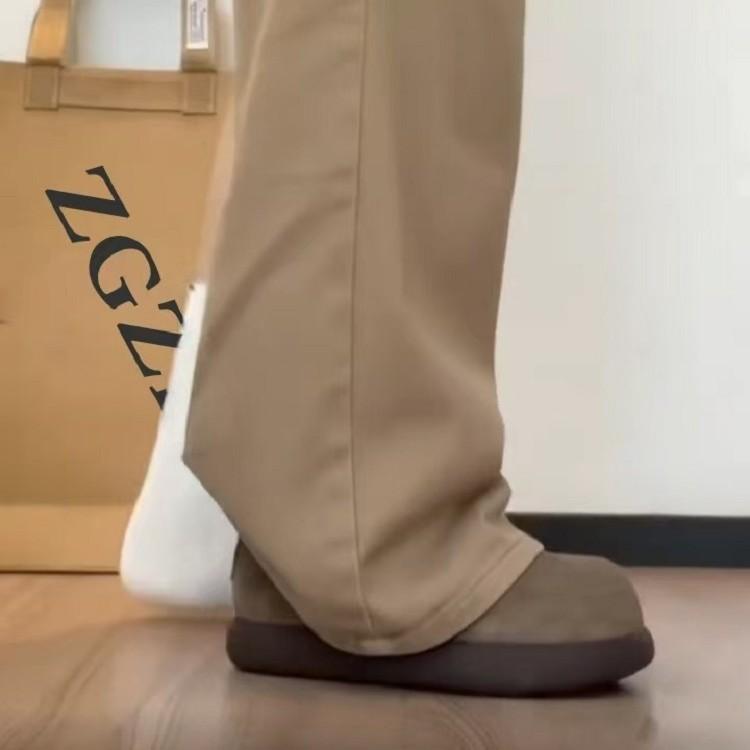 Ran Ge Home~ Snow Boots Women's New Winter Versatile Big Head Ugly Cute Short Boots Fleece Thickened Cotton Boots