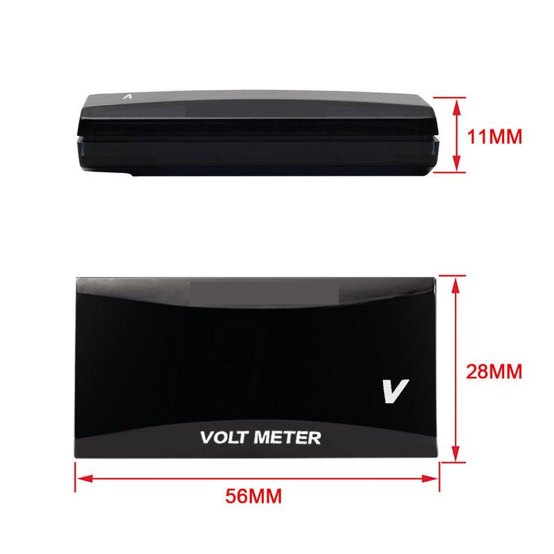 Universal Motorcycle Voltmeter Koso Mini LED Digital Display Electromobile Gauge Car Voltage Meter with Holder 12V-100V