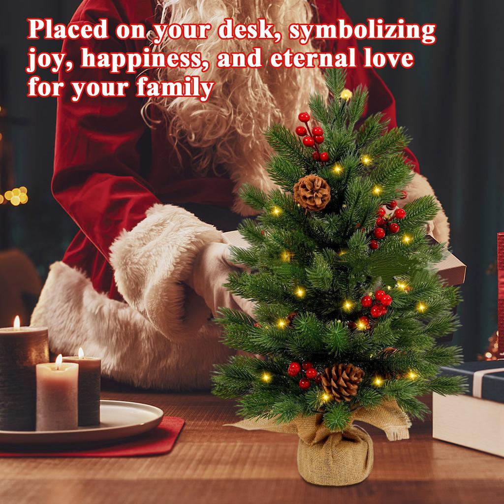 Искусственная Рождественская Елка Настольная Маленькая Елка ПЭ Рождественское Украшение Рождественские Украшения Маленькая Рождественская Елка