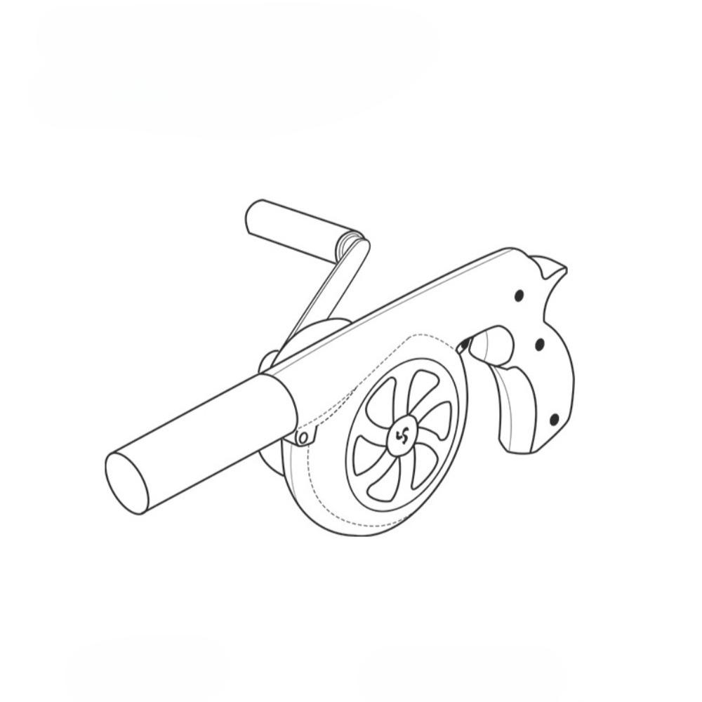 Ручной воздуходув Бытовой ручной портативный воздуходув для барбекю Маленький фен Аксессуары для барбекю на открытом воздухе Инструменты