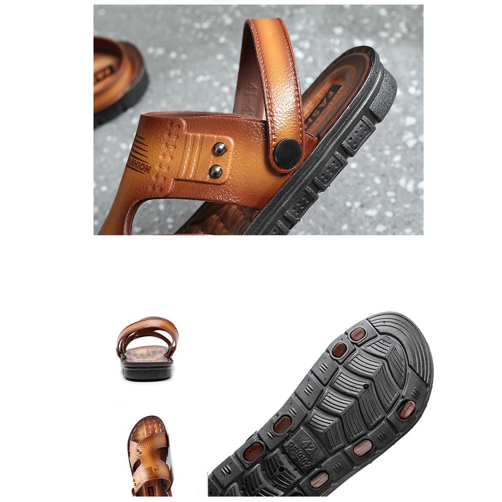 Мужские сандалии, пляжная повседневная обувь, тапочки на толстой подошве