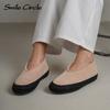 Женские балетки из натуральной кожи, натуральная шерсть, туфли на плоской подошве, модная удобная женская обувь