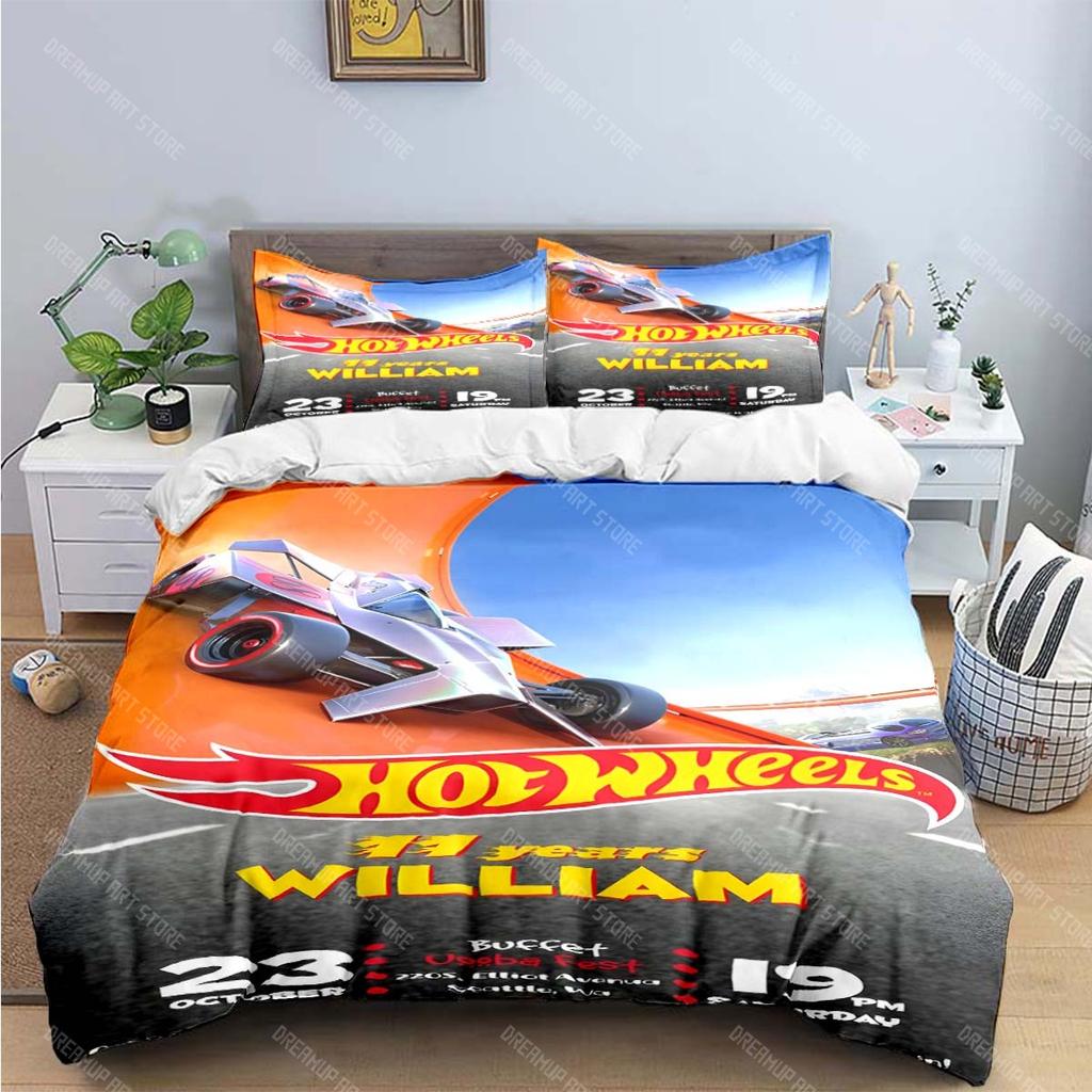 3D Мода Мультяшный Горячий Принт W-Колеса Комплекты Постельного Белья Постельные Принадлежности Комплект Пододеяльник Комплект Одеяла Комплект Постельного Белья Роскошный Подарок