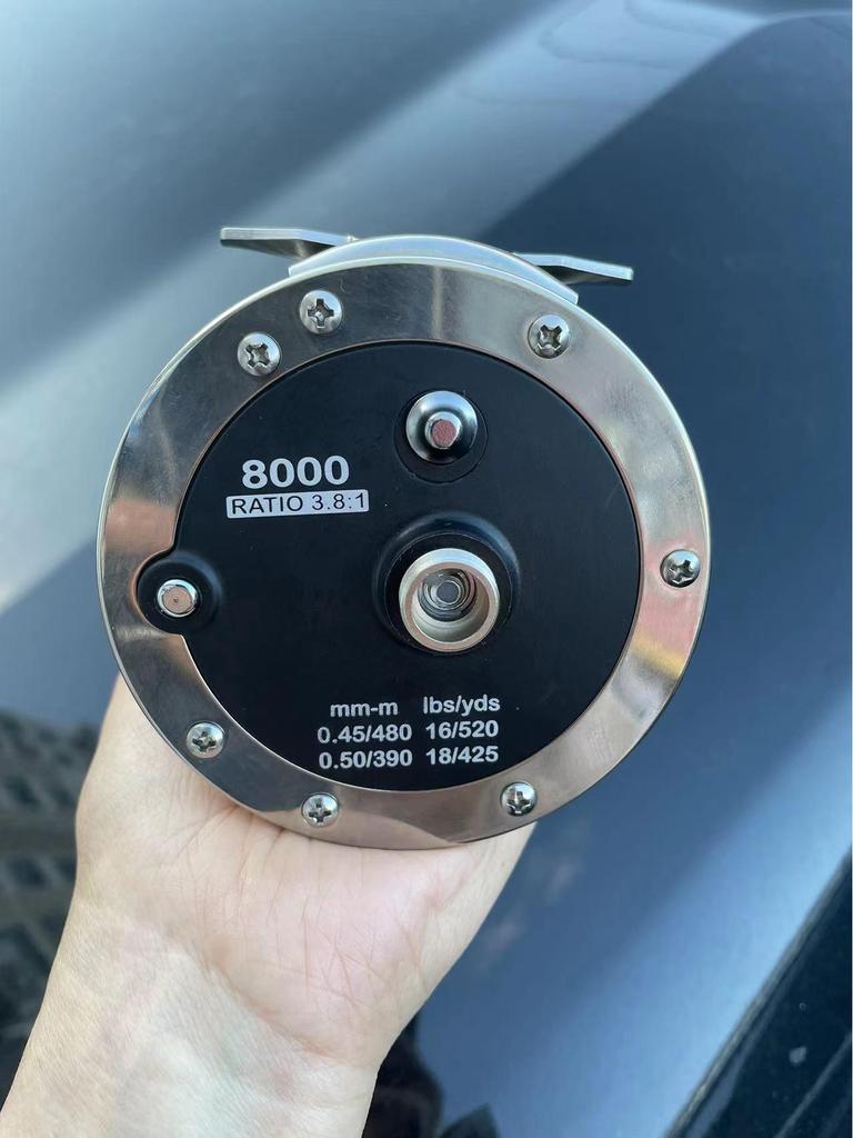 18000 Перенастраиваемая визуальная якорная рыболовная катушка: Левое/правое сменное барабанное колесо для морской рыбалки троллингом с лодки.