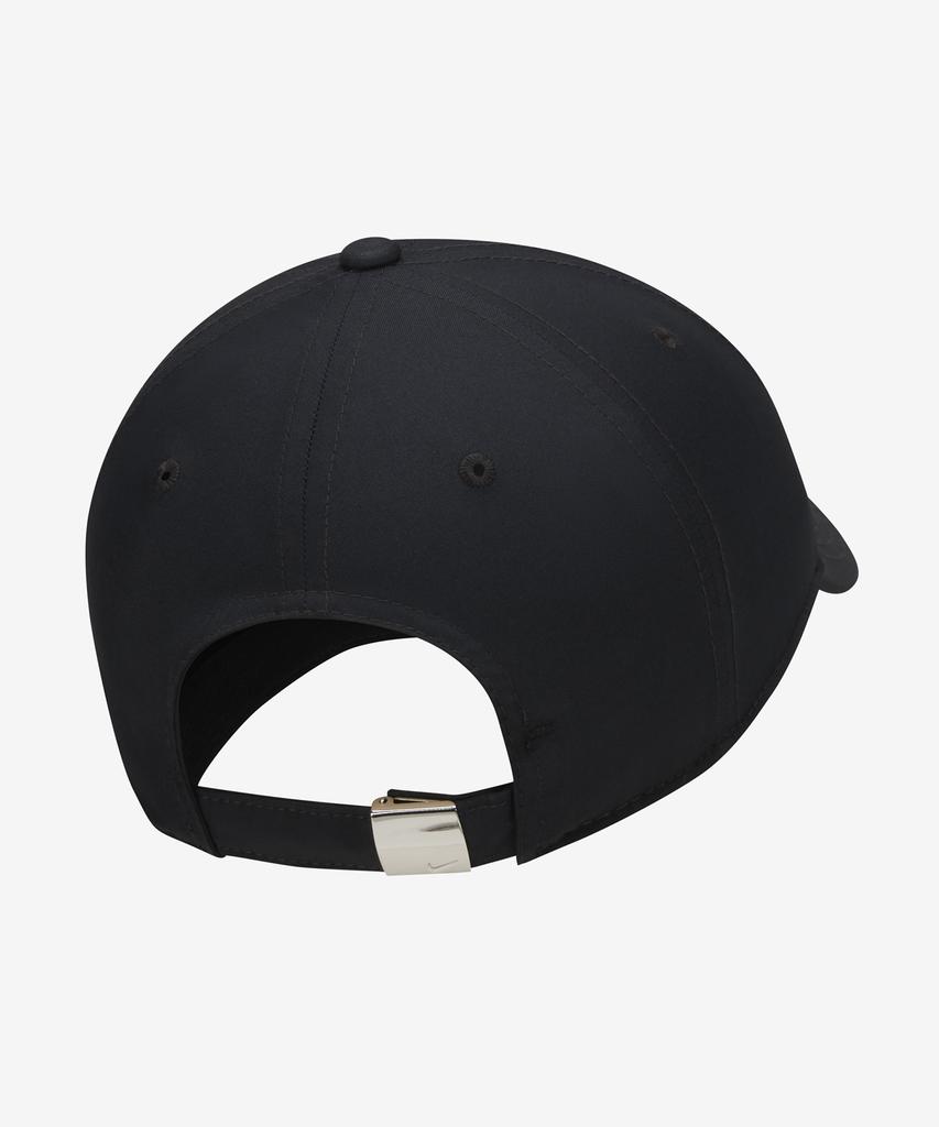 Nike Кепка Dri-Fit Club без структуры с металлическим Swoosh - Черная: Металлический серебристый / Fb5372-010