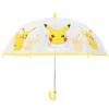 Детский прозрачный зонт купольного типа с изображением покемона Пикачу, детский автоматический зонт с персонажем для мальчика и девочки, для сезона дождей, длина товара 53 см