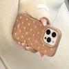 Gilded case suitable for iPhone 17, Apple 16 Pro Max, 15 autumn/winter brown velvet floral, 14 suede, 13 anti-drop