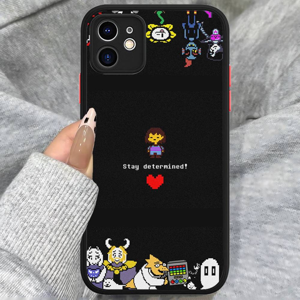 Силиконовый чехол для iPhone 16 15 14 13 12 11 Pro Max Plus X XS MAX с рисунком из игры Undertale, противоударный, матовый