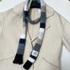 Korean Y2K Striped Scarf Knitted Wool with Colorful Splicing Contrast Long Narrow Scarves Sausage Thin Scarf Winter Scarves Wrap