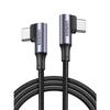 UGREEN L-shaped USB C Cable [PD 100W/5A Rapid Charging 1M] Nylon Braided USB-C Type C Cable Compatible with USB-C Devices Such As MacBook/iPad/Chromeb