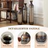 Handmade metal vase 3-piece set, hand-fired vintage look, floor vase for living room & hallway, solid metal decorative vase, not waterproof