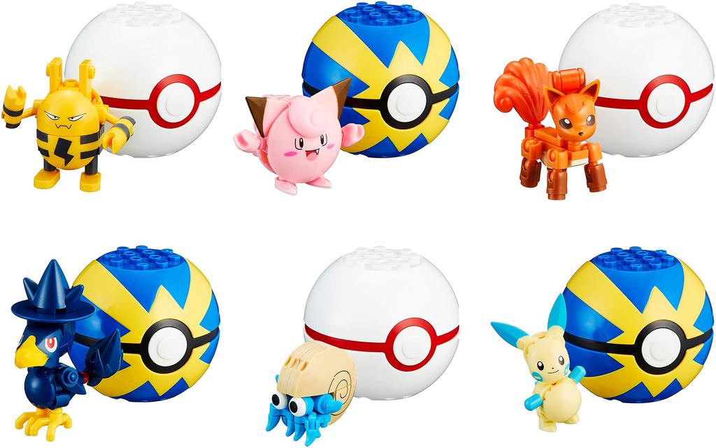 Конструктор Mega Construx Pokemon Шар Монстров, 332 детали, Смешанный ассортимент, Коробка на 12 штук, FPM00-987B