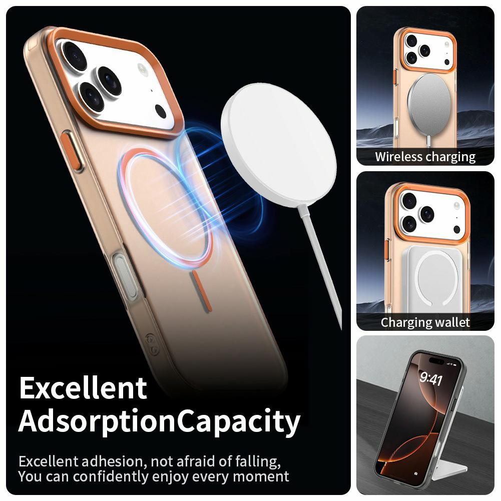 Чехол для iPhone 17 Pro Max, конфетный цвет, ПК + ТПУ + ПЭТ, чехол для телефона, совместимый с MagSafe