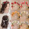 Flower Garland Headdress, Princess Forest Hair Headband, Flower Girl Dress, Wedding Headdress, High Beauty Headband, Hair Accessory