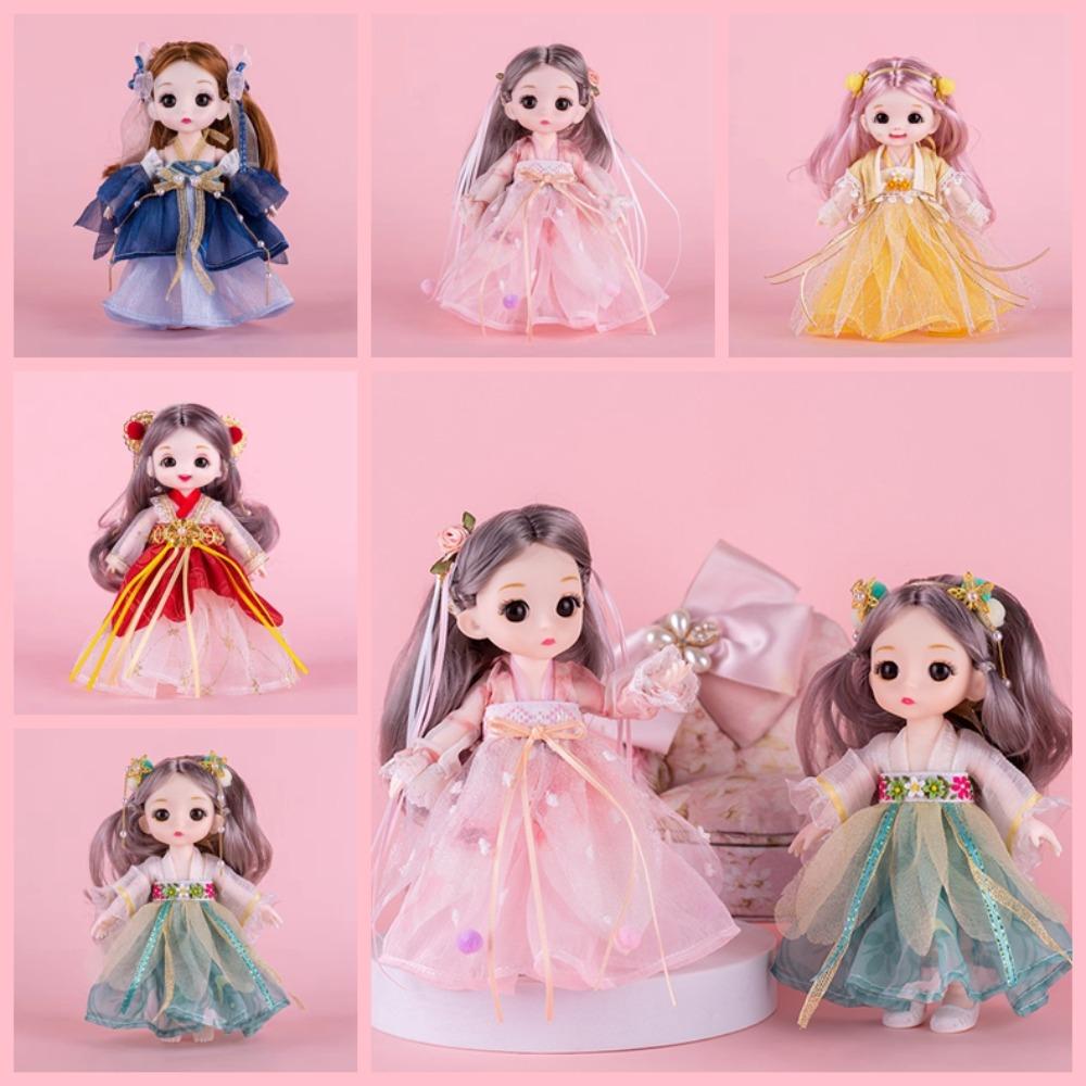 Little Princess Ancient Dress Bjd Doll Hanfu Princess 17cm Hanfu Princess Dolls Girl Toys