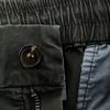 Men Cargo Pants Solid Color Zipper Fly Multi Pockets Drawstring Elastic Waist