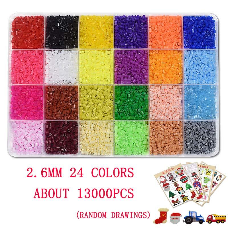 Игровой набор Perler Бусины Hama 5 мм / 2,6 мм 3D-пазл DIY-игрушка Креативная ручная поделка для детей Подарок 72 цвета 39000 шт.