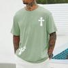 Футболка с графическим принтом в стиле хип-хоп с крестом 2024 года, свободные футболки с коротким рукавом и круглым вырезом, новая повседневная мужская одежда