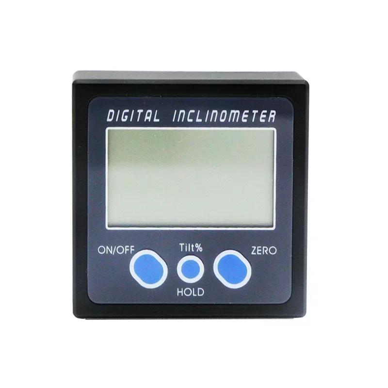 Digital Bevel Box Mini Digital Protractor Angle Meter Level Gauge Magnetic Base Digital Plastic Inclinometer Angle Finder