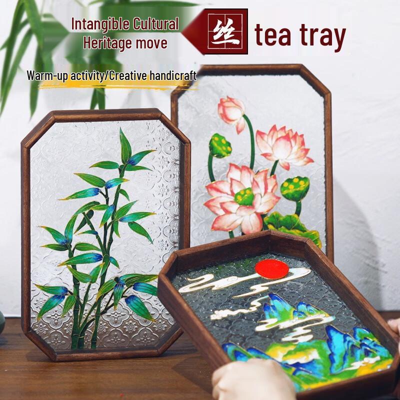 Набор для творчества B.Y.K Эмаль перегородчатая Живопись Поднос для чая