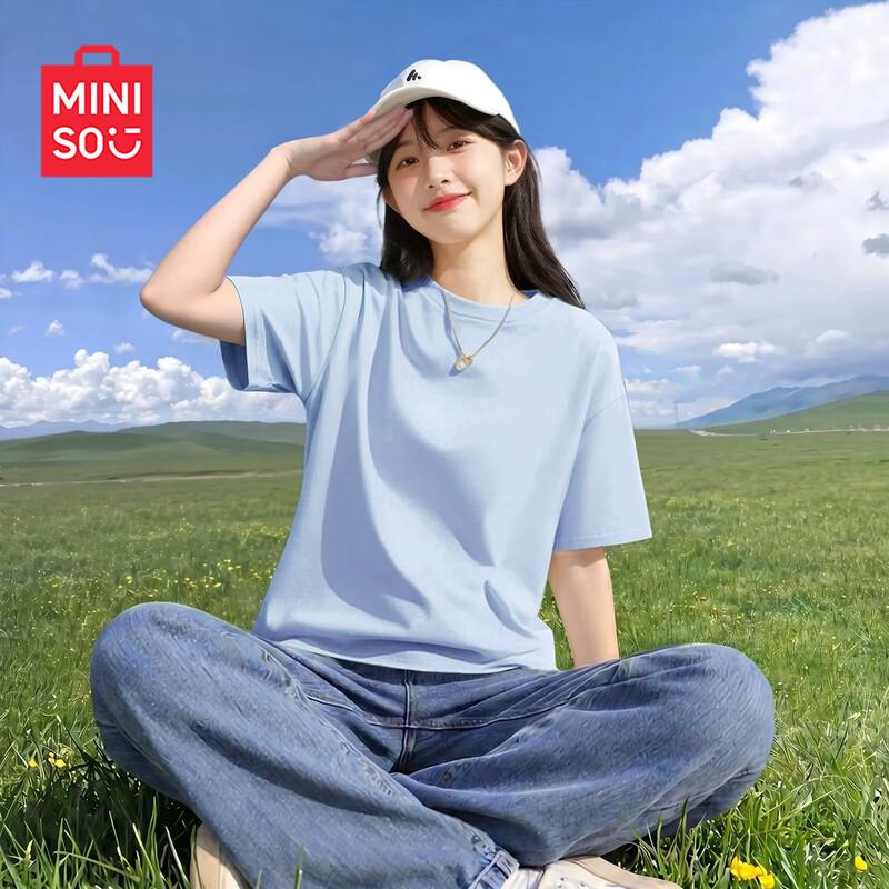 MINISO Женская хлопковая свободная футболка