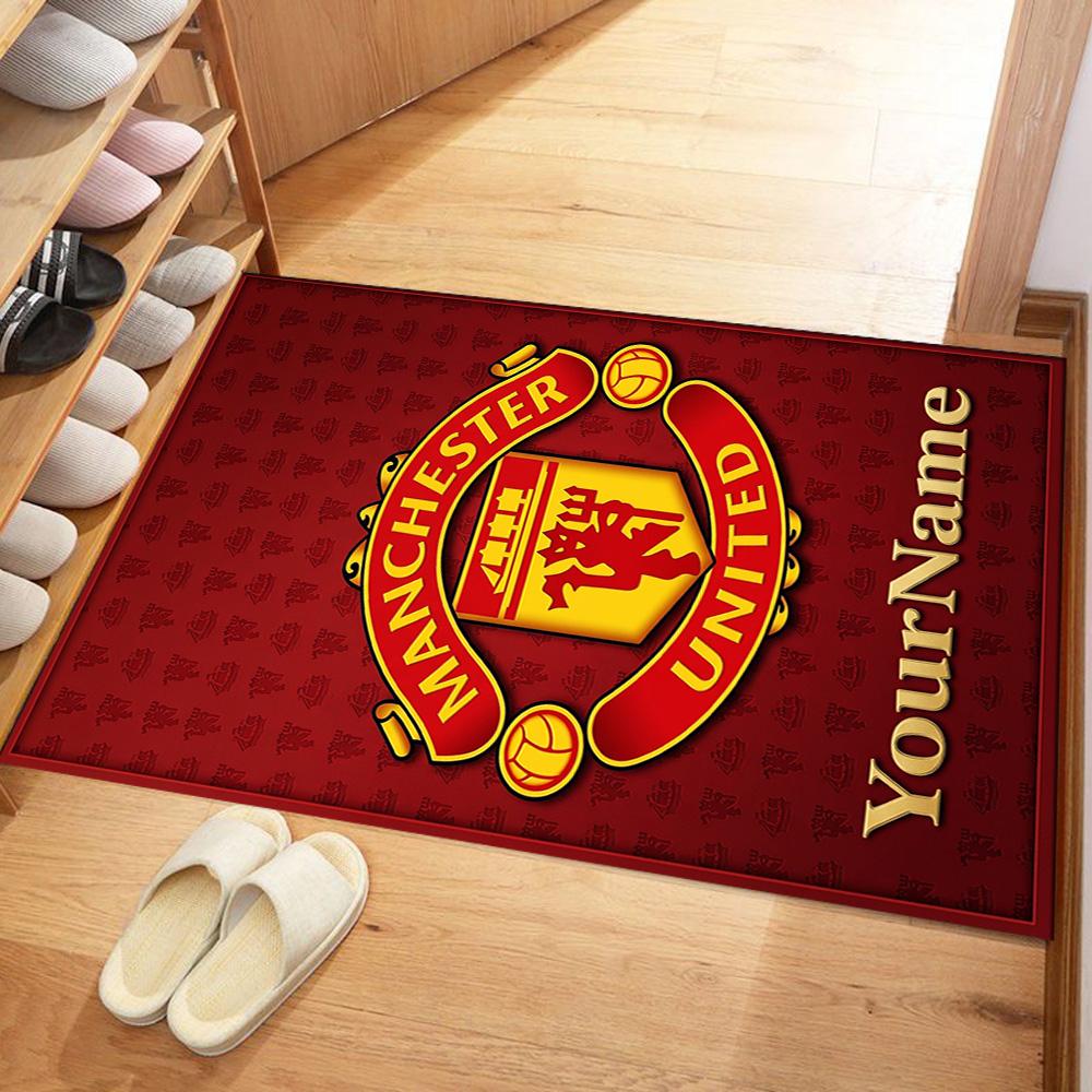 Manchester Personalized Name Area Rug Perfect for Outdoor Living Rooms Dormitory Entryway Anti-slip Rug Anime Office Decor