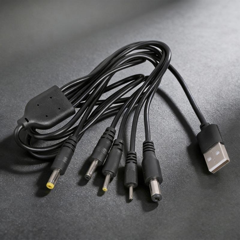 USB-кабель 5 В на 2,0 мм, 2,5 мм, 3,5 мм, 4,0 мм, 5,5 мм, шнур питания 5 В 2 А для зарядки динамика, электрической зубной щетки, настольной лампы