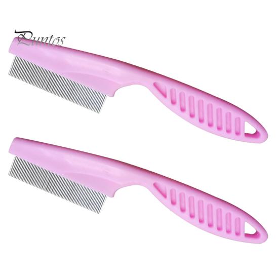 2 шт. расческа для удаления пятен от блох для домашних животных, расческа из нержавеющей стали с мелкими зубьями, щетка для ухода за домашними животными, массажная расческа для домашних животных, собаки, щенки