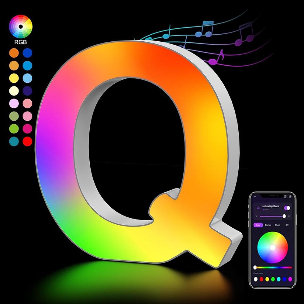 Name Letter Alphabet Light Smart Number Lamp MeRGBW App LED Letters Light Game