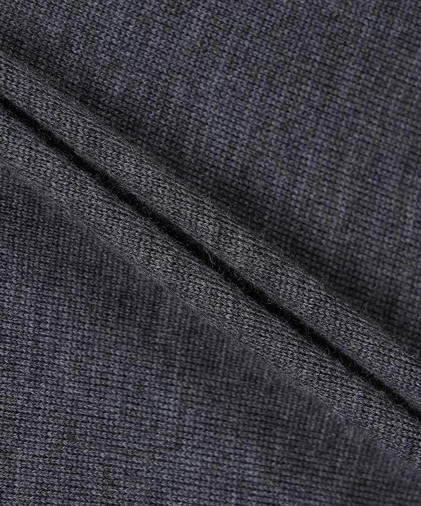 BROOKS BROTHERS Merino Wool Logo Polo Sweater (Charcoal) (Bbwtmnf301)