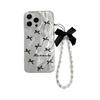 Suitable for Apple 15pro Bracelet Bow Protective Cover for IPhone 11 Laser 14 Feather Yarn Mobile Phone Case 16