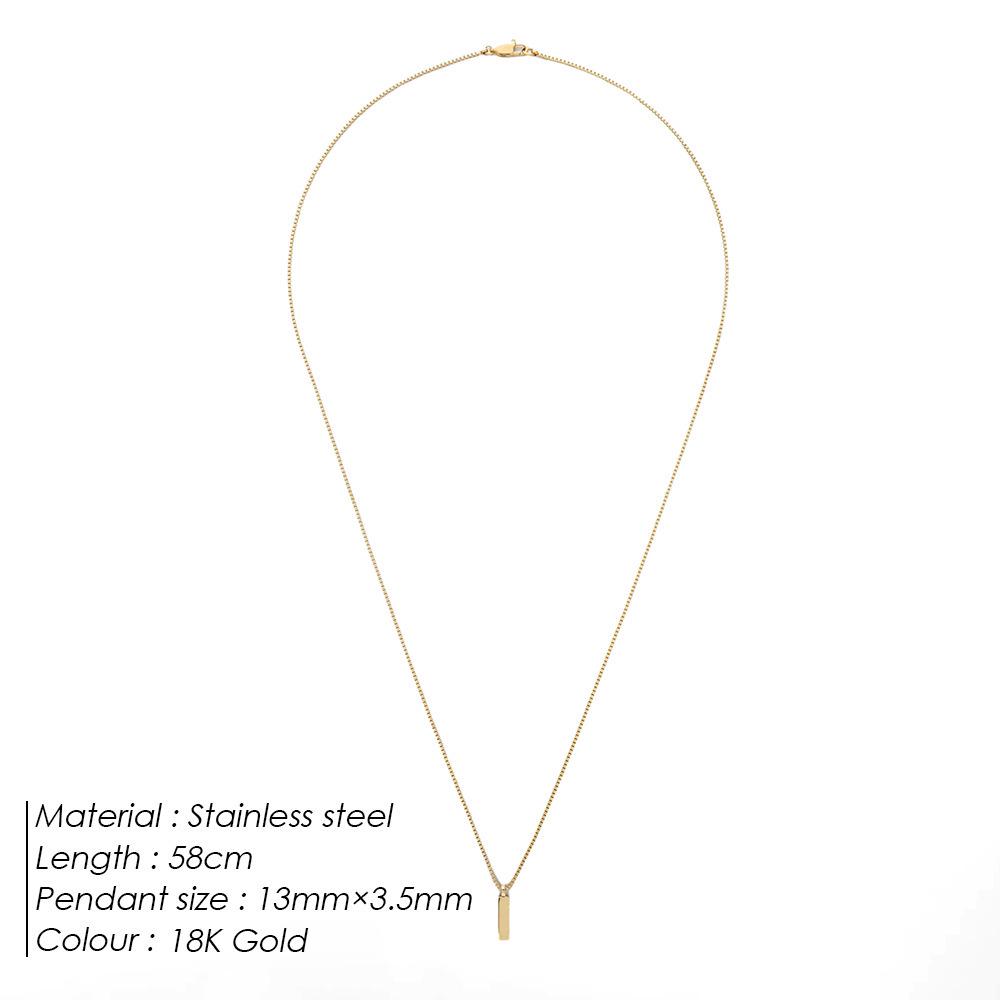 European & American Stylish Korean Stainless Steel Clavicle Necklace for Women - Luxury Titanium Steel Chain Jewelry