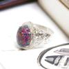 Black Opal Oval Cut Gemstone With 925 Sterling Silver Ring For Men's #272 JL375577072870