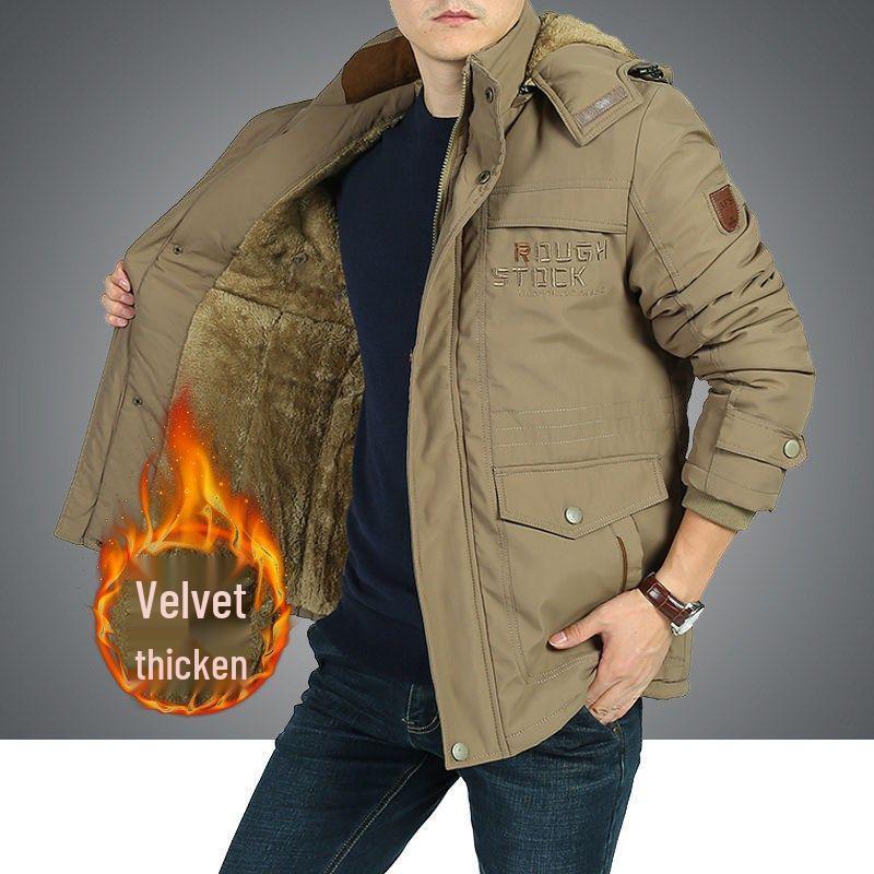 Мужская плотная хлопковая ветровка в ретро-стиле, Осень/Зима 2025