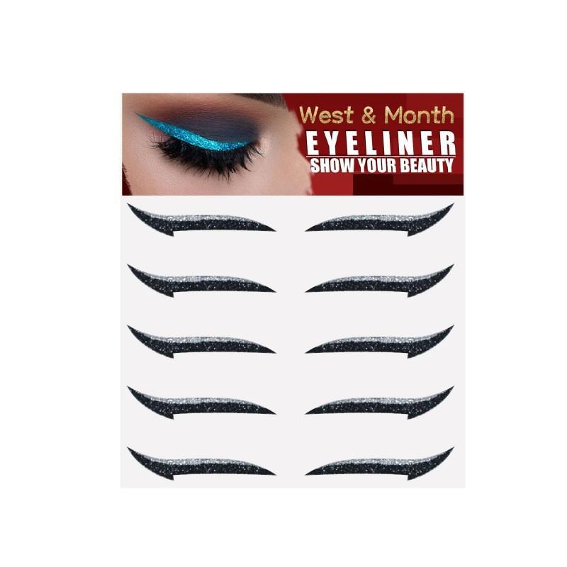 West Month Self Adhesive Eye Shadow Stickers Five Pair Set For Stunning Party Makeup