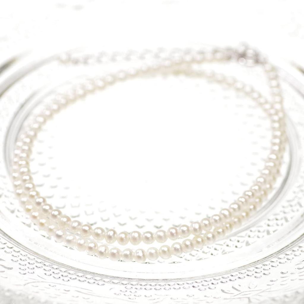 Pearl Music Pearl Necklace Rinju Freshwater Pearl Baby Pearl Necklace Unisex 3-3.5mm Women's