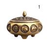 1PC Retro Copper Incense Burner Incense Holder With Cover Twelve Chinese Zodiac Sign Censer Carving Desktop Ornament