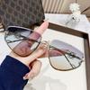 Новые Безрамные Металлические Солнцезащитные Очки Cat Eye Модные и Универсальные Мода Интернет-знаменитостей Уличная Фотография Солнцезащитные Очки