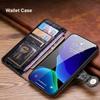 Кошелек-раскладушка с текстурой крокодила для iPhone 15 16 14 Pro Max, Роскошный чехол из натуральной кожи для iPhone 13 Mini 11 12 X Xs Max, Funda
