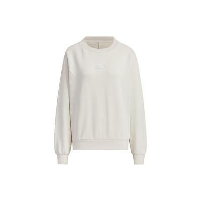 Свитшот Doubleknit Crew с маленьким логотипом, удобный свободный крой, круглый вырез, длинный рукав, женская толстовка, цвет алюмо-коричневый JJ3568