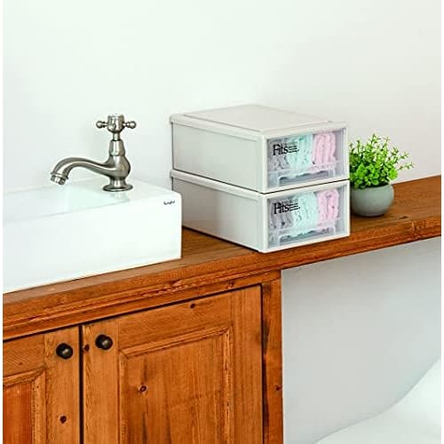 Tenma Fits Case Storage Box, Small Organizer, 22.4cm Wide x 30.7cm Deep x 12.4cm High, Sagging-Resistant Storage Case for Small Items and Clothing, Co