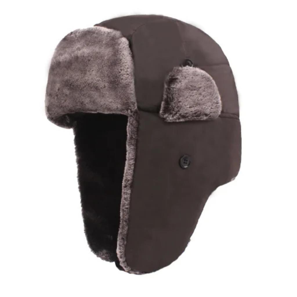 Унисекс Мужская Женская Русская Шапка-ушанка Бомбер Теплая Солдатская Ушанка Зимняя Лыжная Шапка Твердая Пушистая Искусственная Меховая Шапка Головной Убор Капот