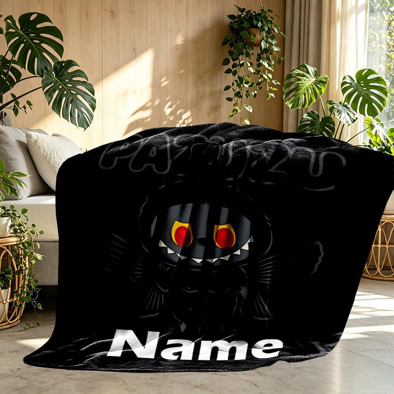 Custom Name Personalized Labubu Print Blanket, Home Decor, Bedroom, Sofa, Camping, Couch, Gifts for Birthday ChristmasEnthusiasts
