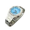 CASIO Customized watch modified series laser ice blue hand-set star diamond engraving presbyopia electroplating bright silver GA-2100BM